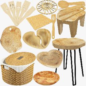 3D Kitchen Wooden Utensils and Furniture Collection V1 model